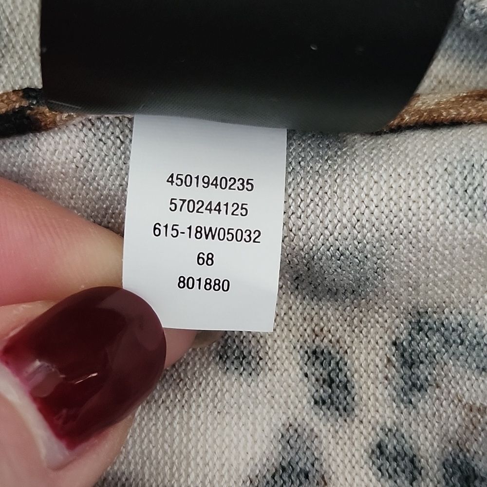 White House Black Market Snap Front Animal Print Cardigan Sweater, PS - Picture 6 of 6